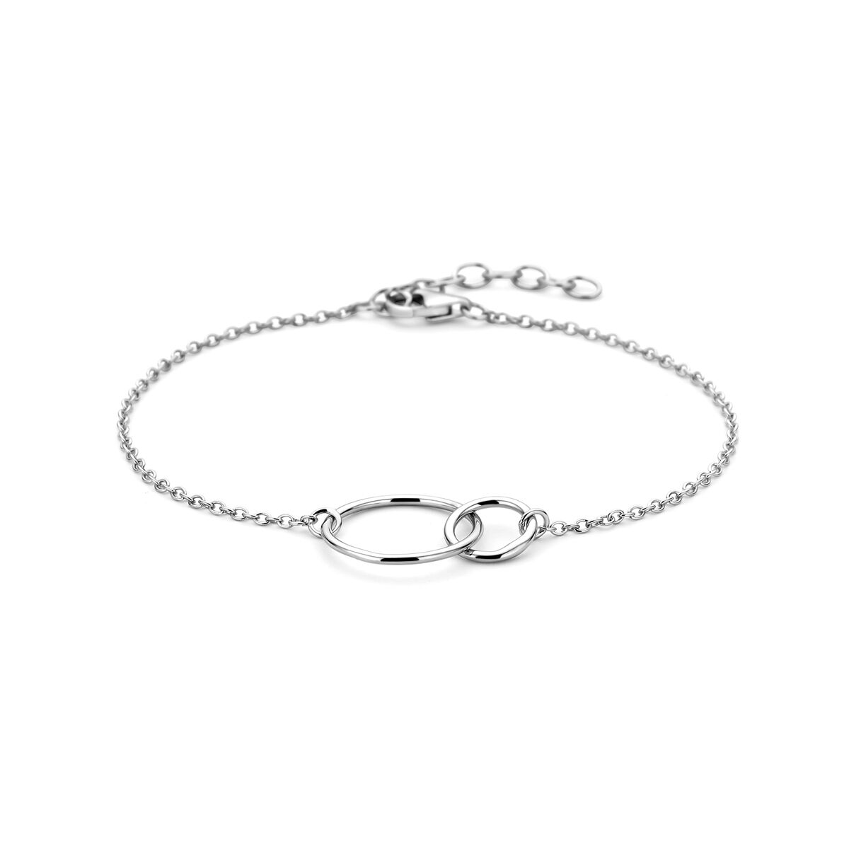 Fantasy Collection Armband rondjes 16 + 2,5 cm zilver