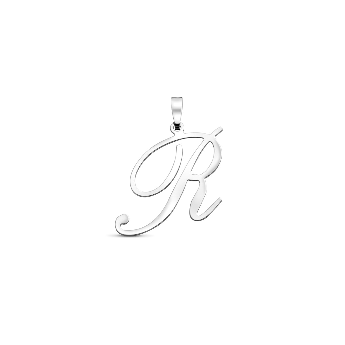 Hanger sierletter R 20,5 mm zilver #Letter_R