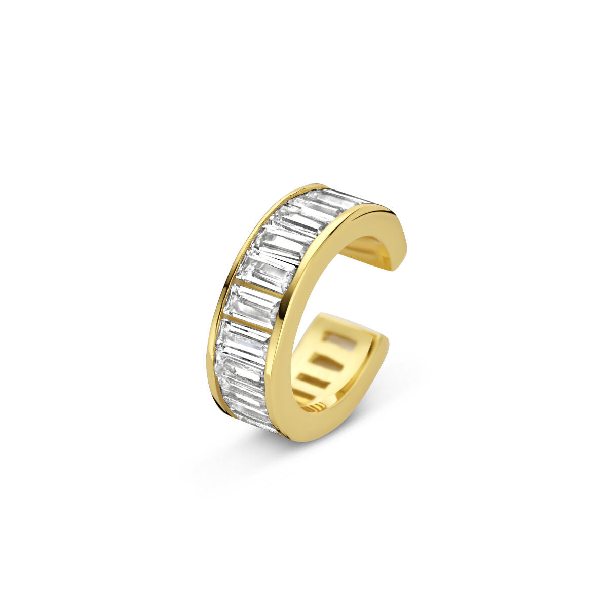 Fantasy Collection Ear cuff zirkonia 12 mm 1 micron zilver verguld oorbellen