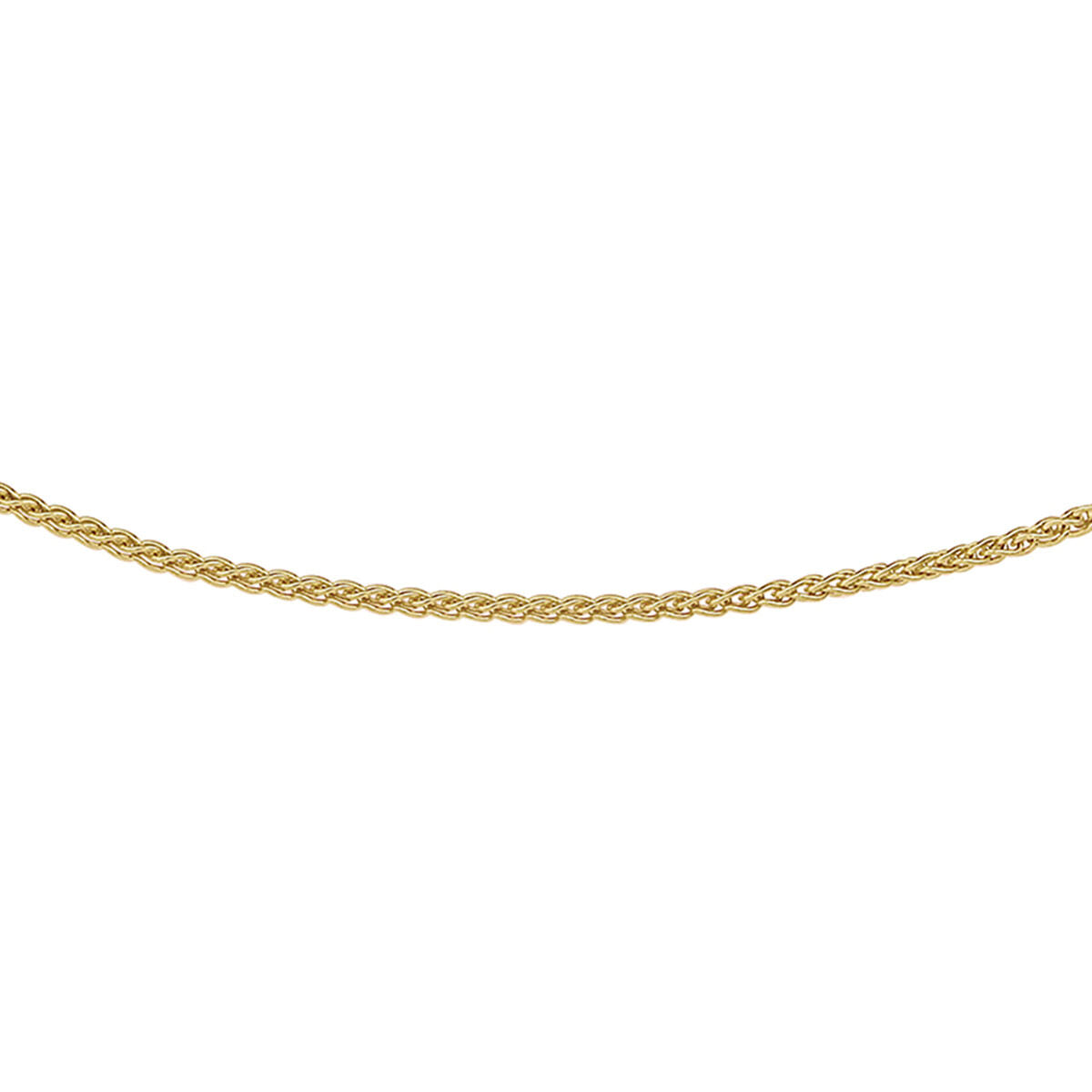 Fantasy Collection Vossestaart rond 1,3 mm 14K geelgoud halsketting