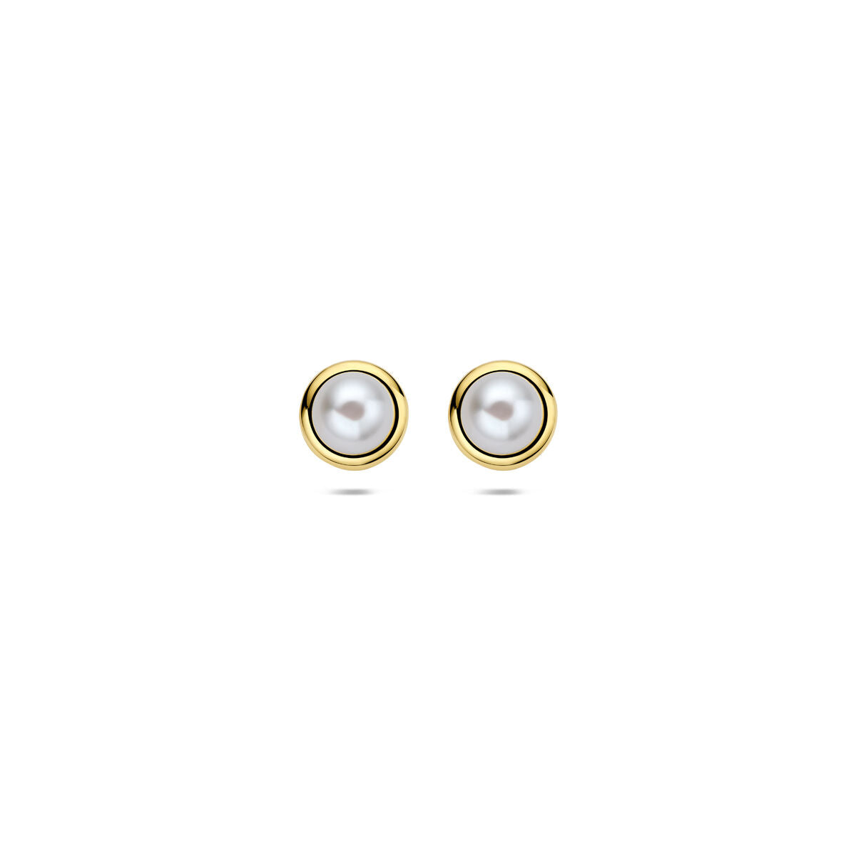 Fantasy Collection Oorbellen parel 6 mm 9K geelgoud