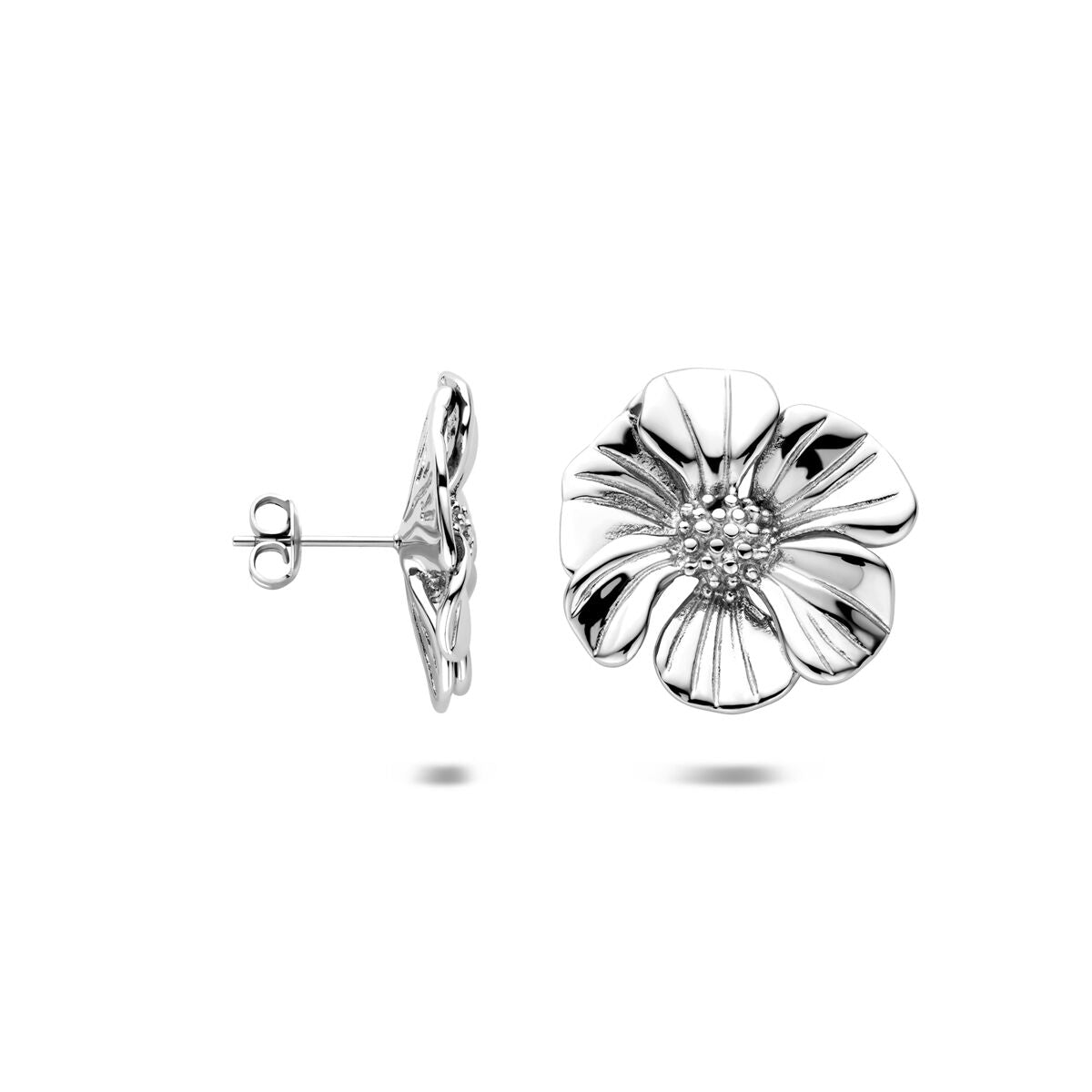Fantasy Collection Oorbellen bloem 26 mm edelstaal