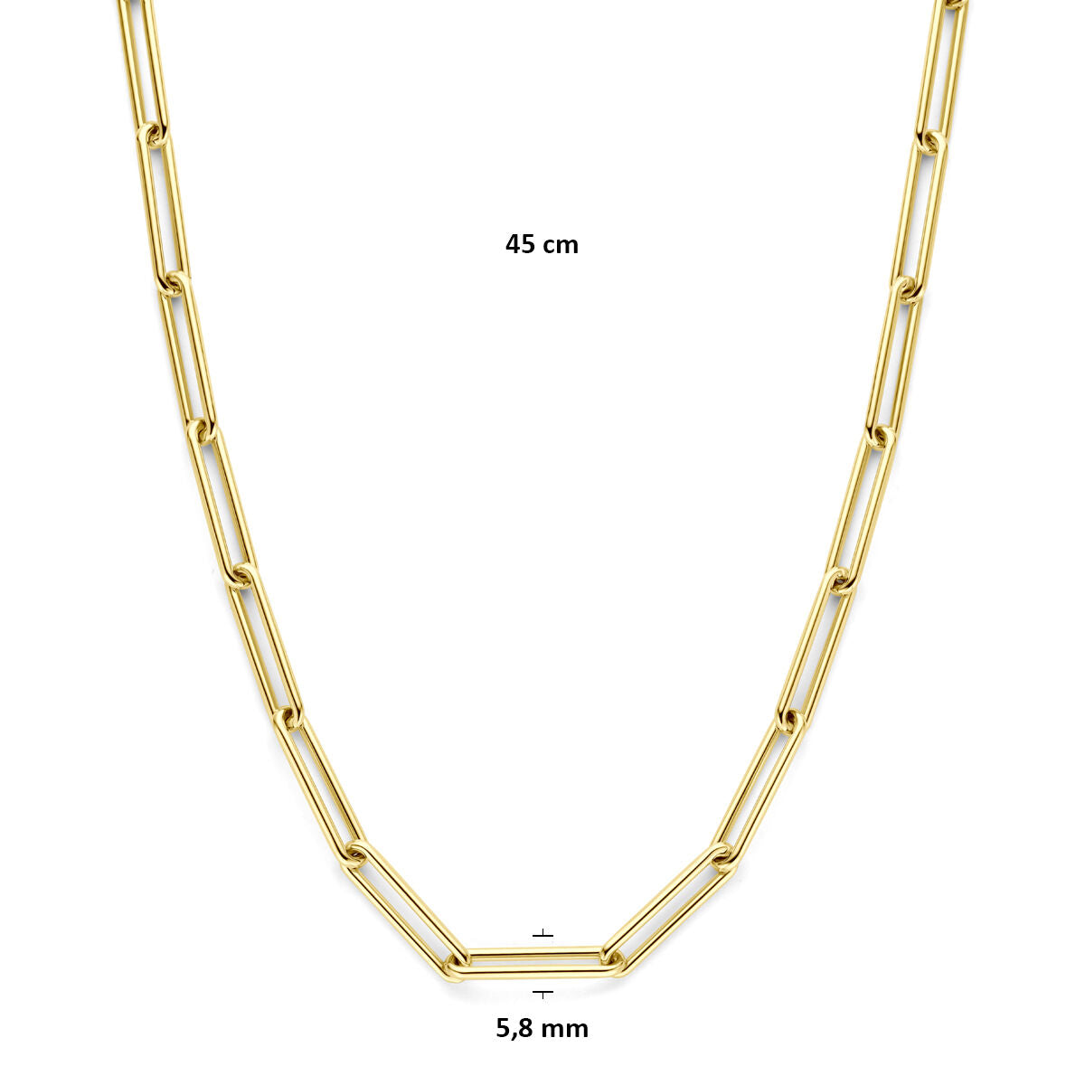 Collier 5,8 mm 14K geelgoud 46 cm