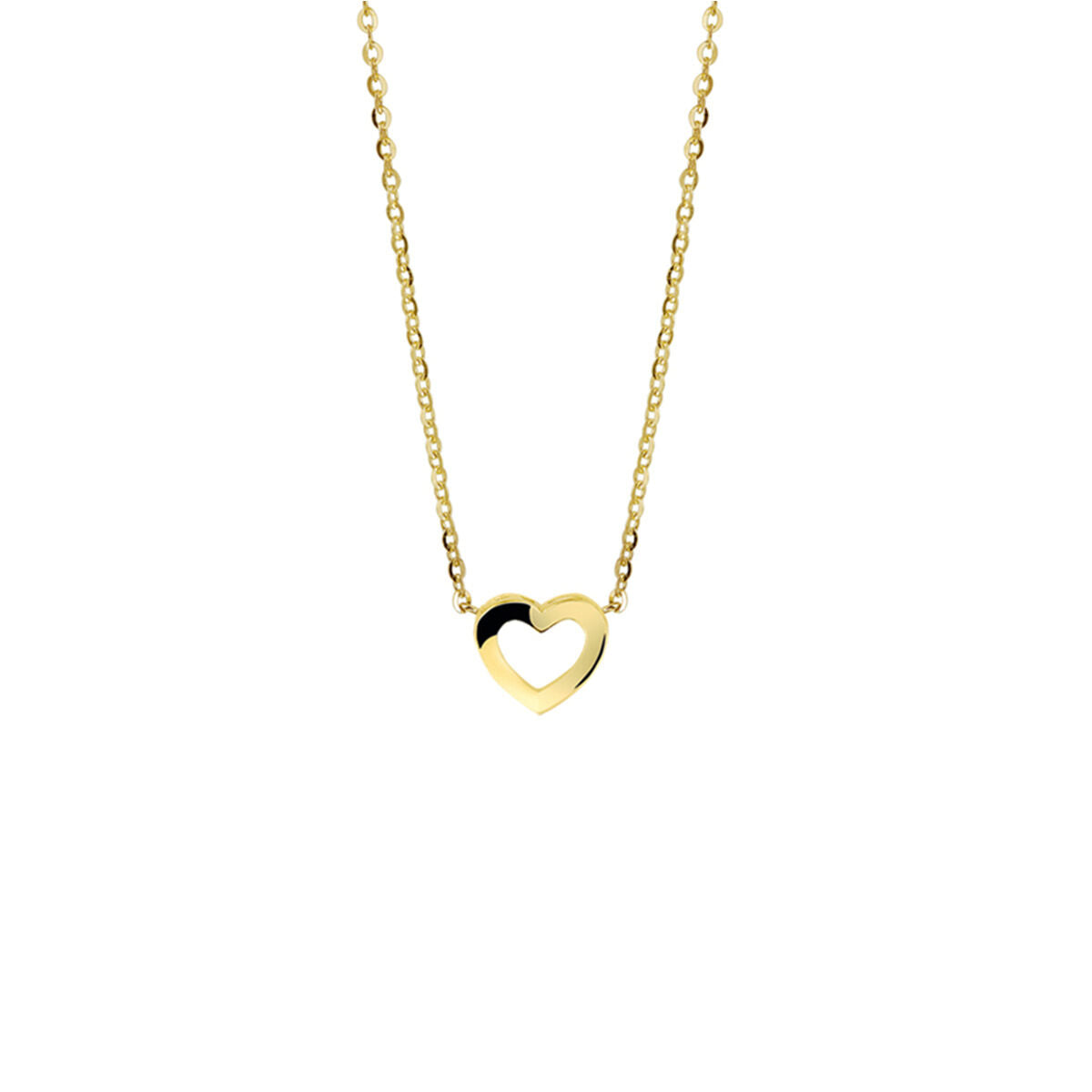 Fantasy Collection Collier hartje 41 - 43 - 45 cm 14K geelgoud