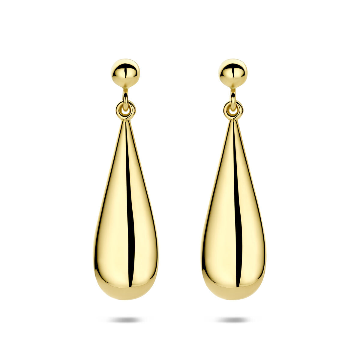 Oorhangers druppel 14K geelgoud 33 mm