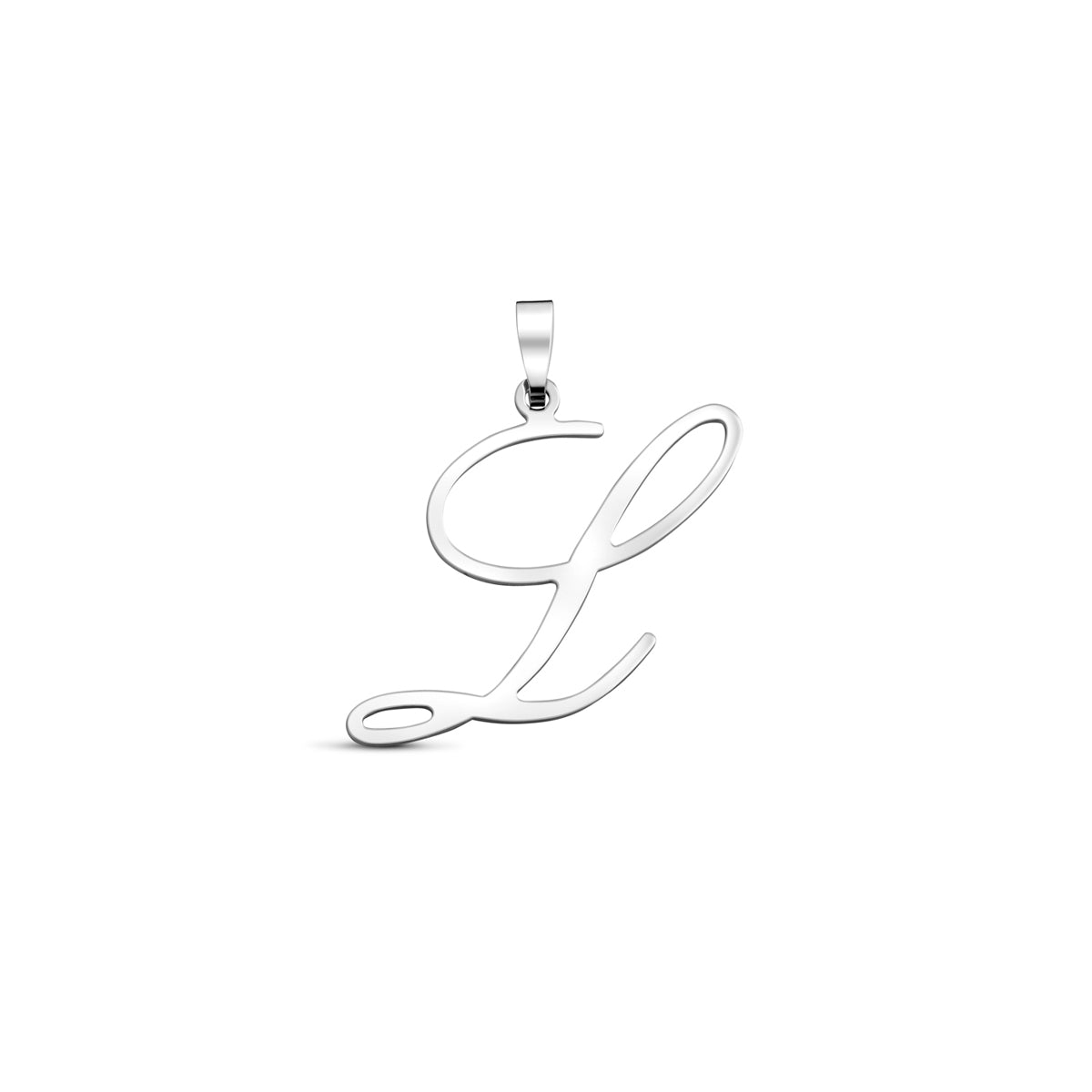 Hanger sierletter L 20 mm zilver #Letter_L