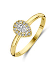 14K Geelgouden Ring Peervormige Zirkonia 4031479