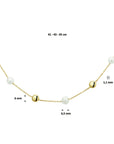 14K geelgoud collier parel 41 - 43 - 45 cm 4019597 - PansiteNederland.nl