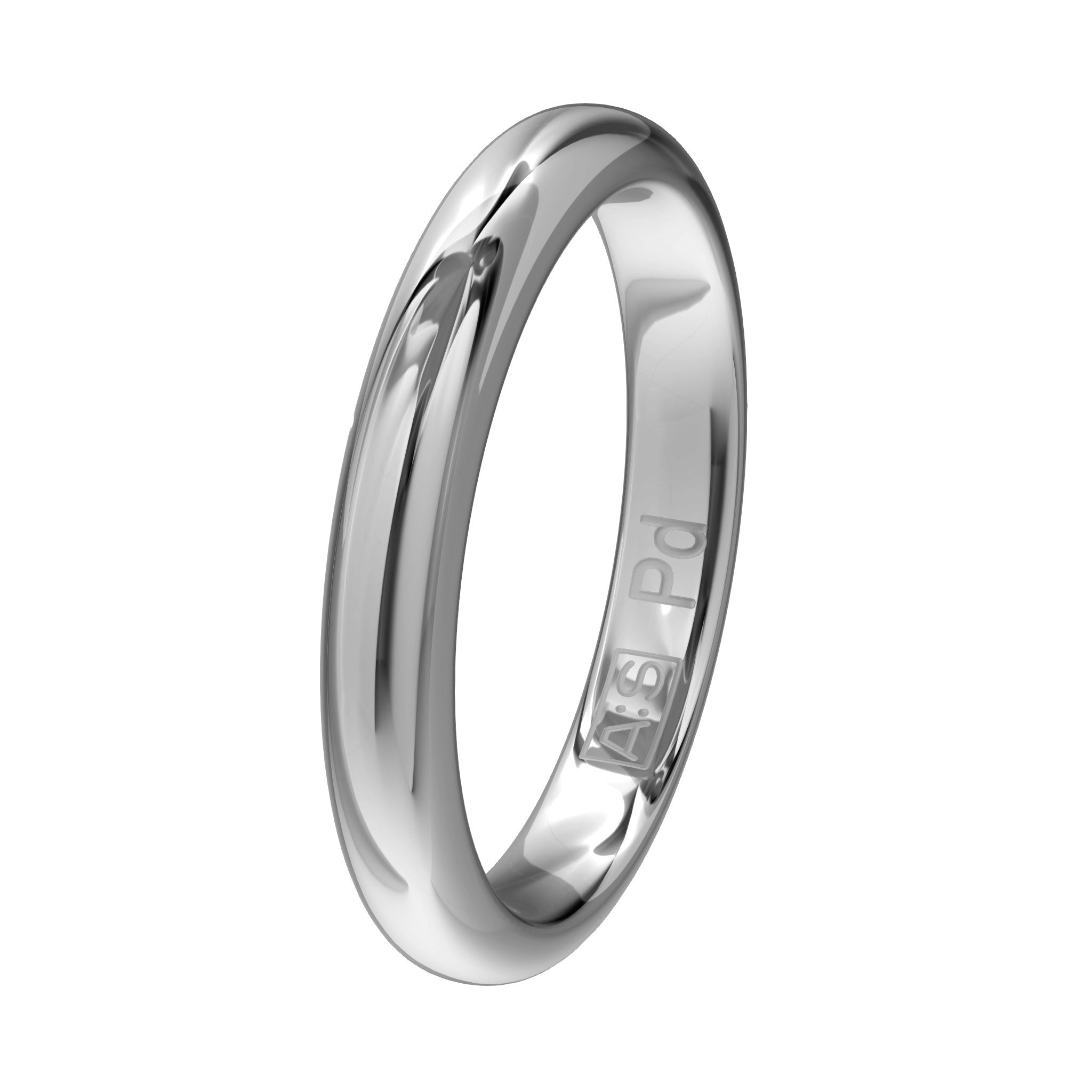 Aller Spanninga Trouwring 103 Palladium 585