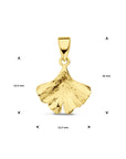 14K geelgoud hanger ginkgo blad 4029659 - PansiteNederland.nl