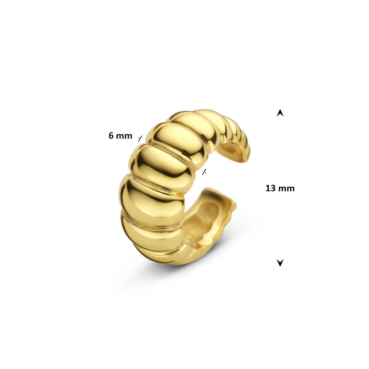 Fantasy Collection Ear cuff 13 mm 1 micron zilver verguld oorbellen