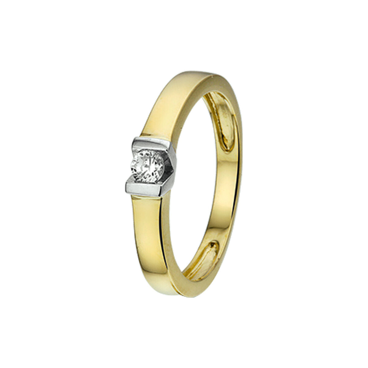 Fantasy Collection Ring zirkonia 14K bicolor goud