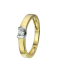 14K bicolor gouden geel/wit ring 4206560 - PansiteNederland.nl