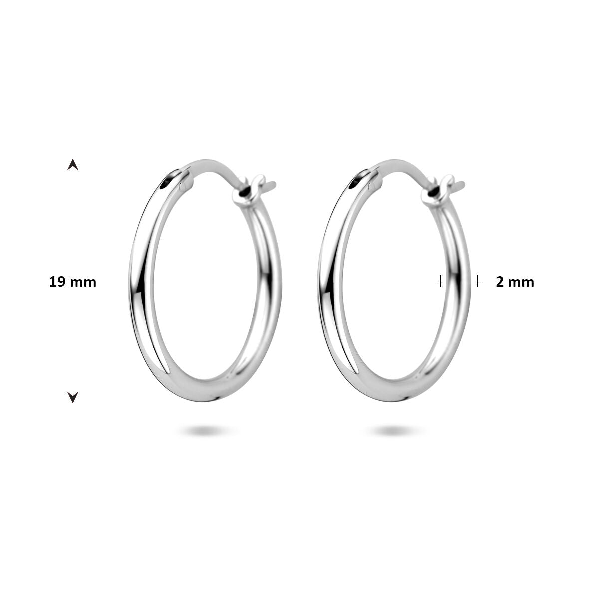 Fantasy Collection Oorbellen 19 mm zilver