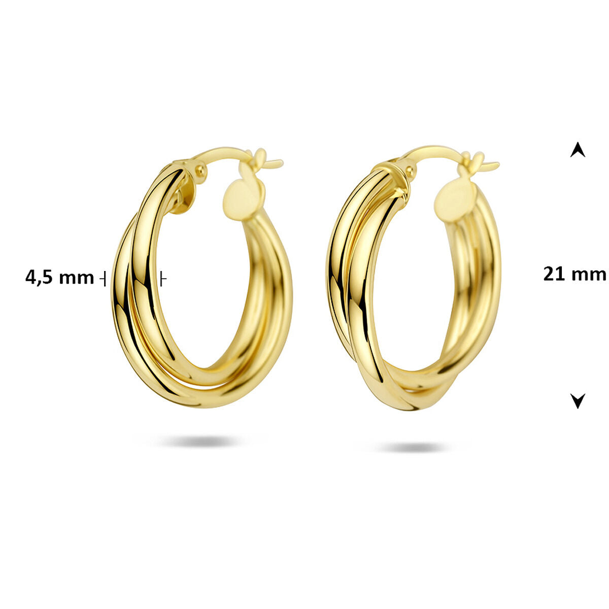 Fantasy Collection Oorbellen 21 mm 14K geelgoud