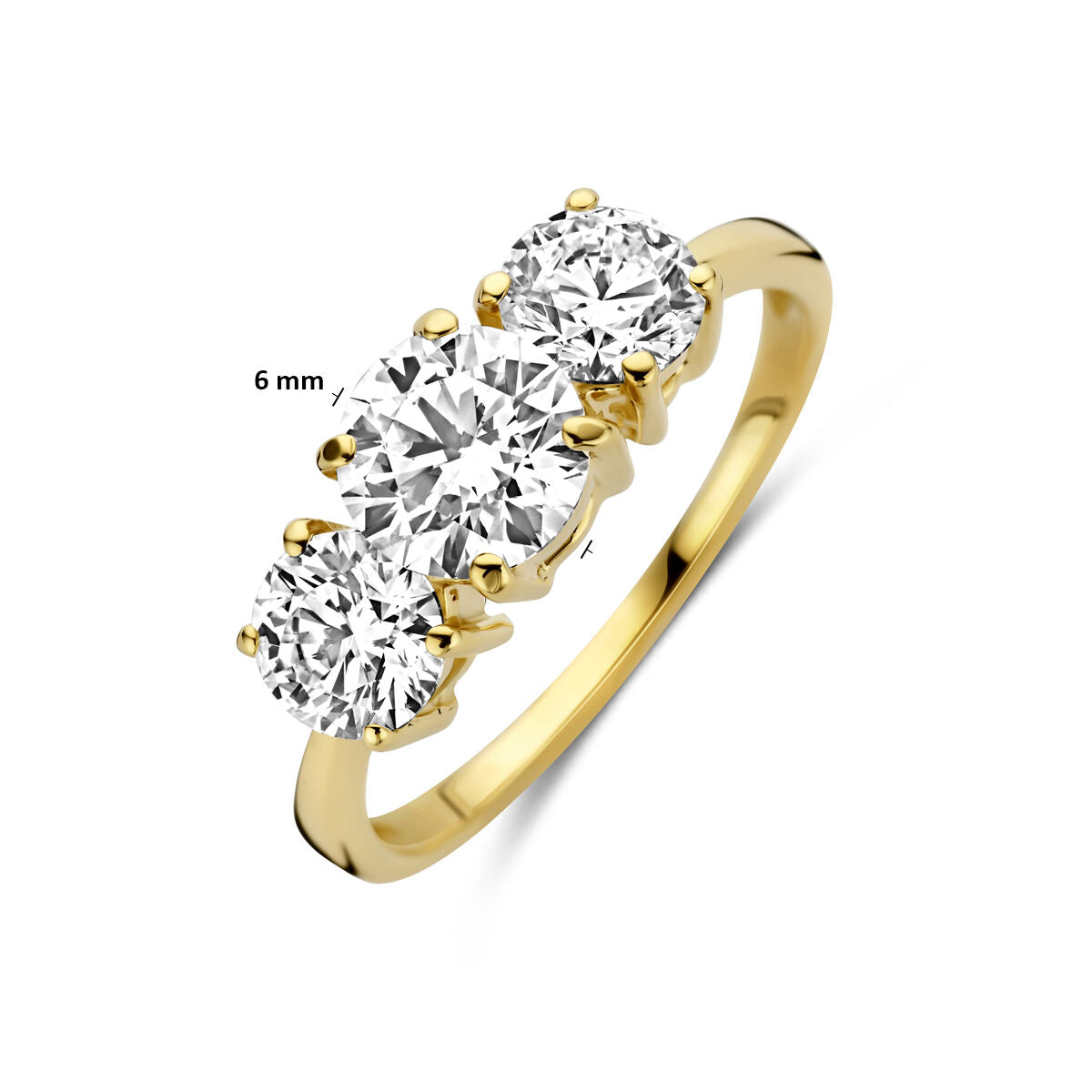 Fantasy Collection Trilogie ring lab grown diamant 2.20ct g vs 14K geelgoud