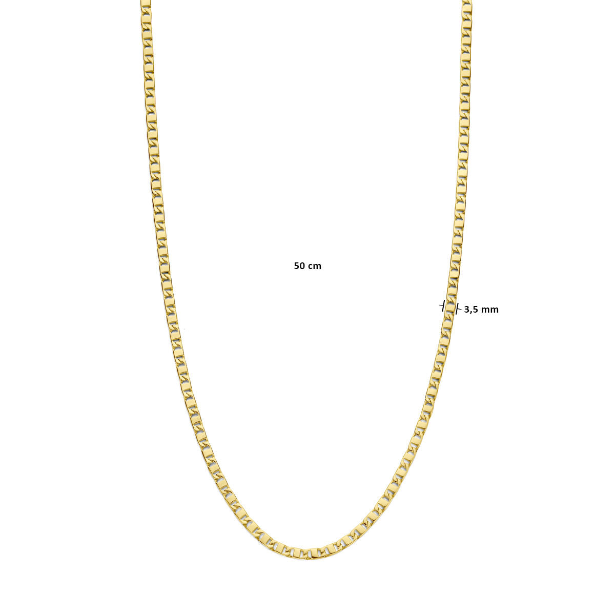 Fantasy Collection Collier 3,5 mm 14K geelgoud