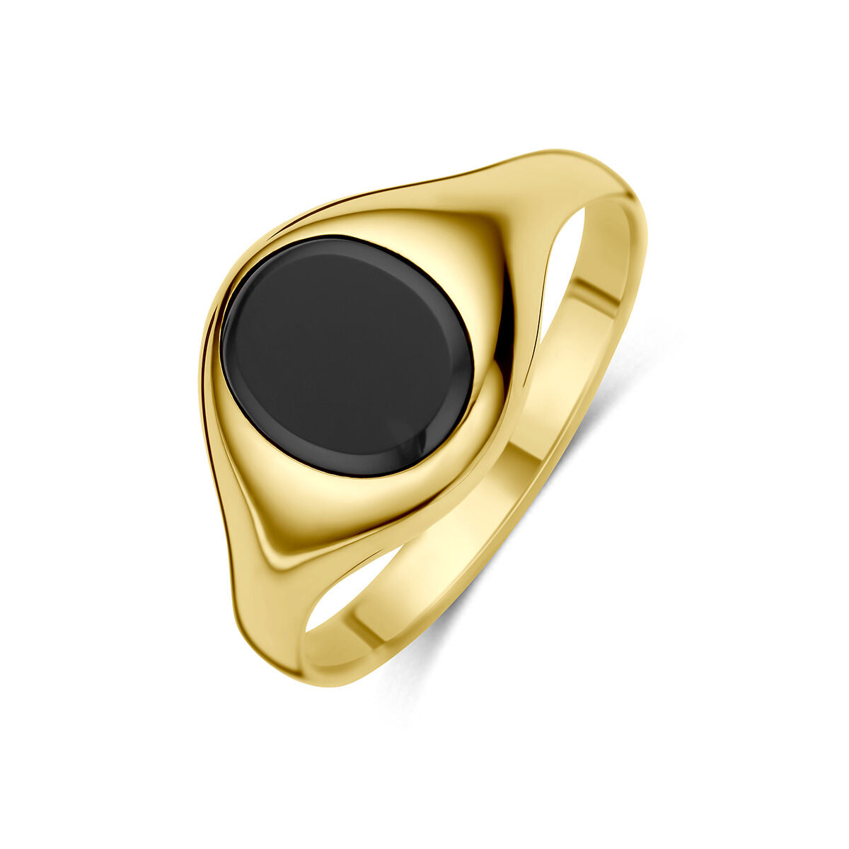 Ring onyx 9K geelgoud