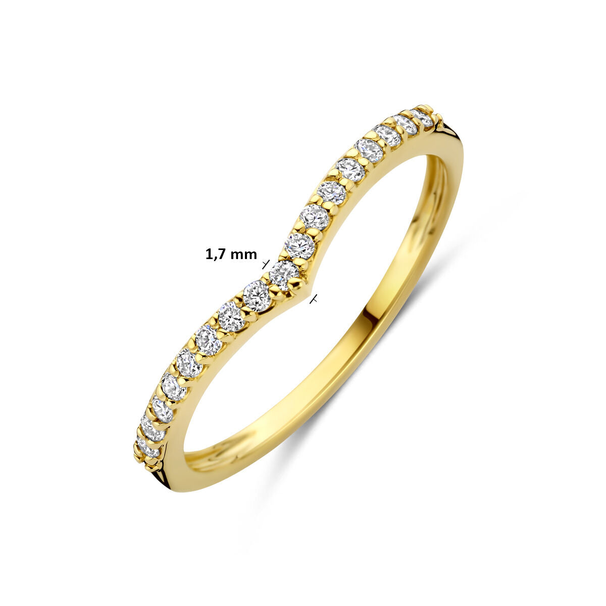 Fantasy Collection Ring lab grown diamant 0.17ct g vs 14K geelgoud