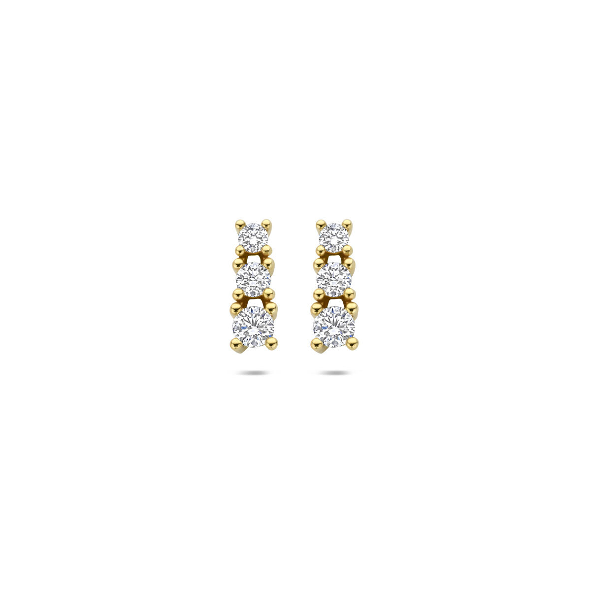 Fantasy Collection Oorbellen lab grown diamant 0.50ct (2x 0.25ct) f vs 10,5 mm 14K geelgoud