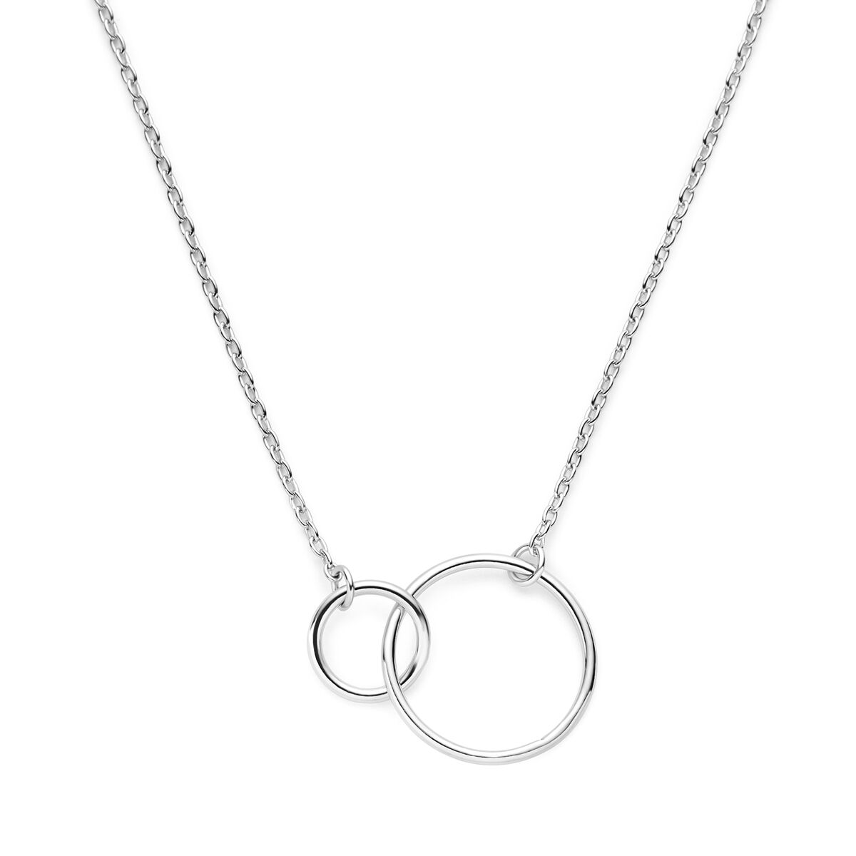 Fantasy Collection Collier rondjes 41 + 4 cm zilver