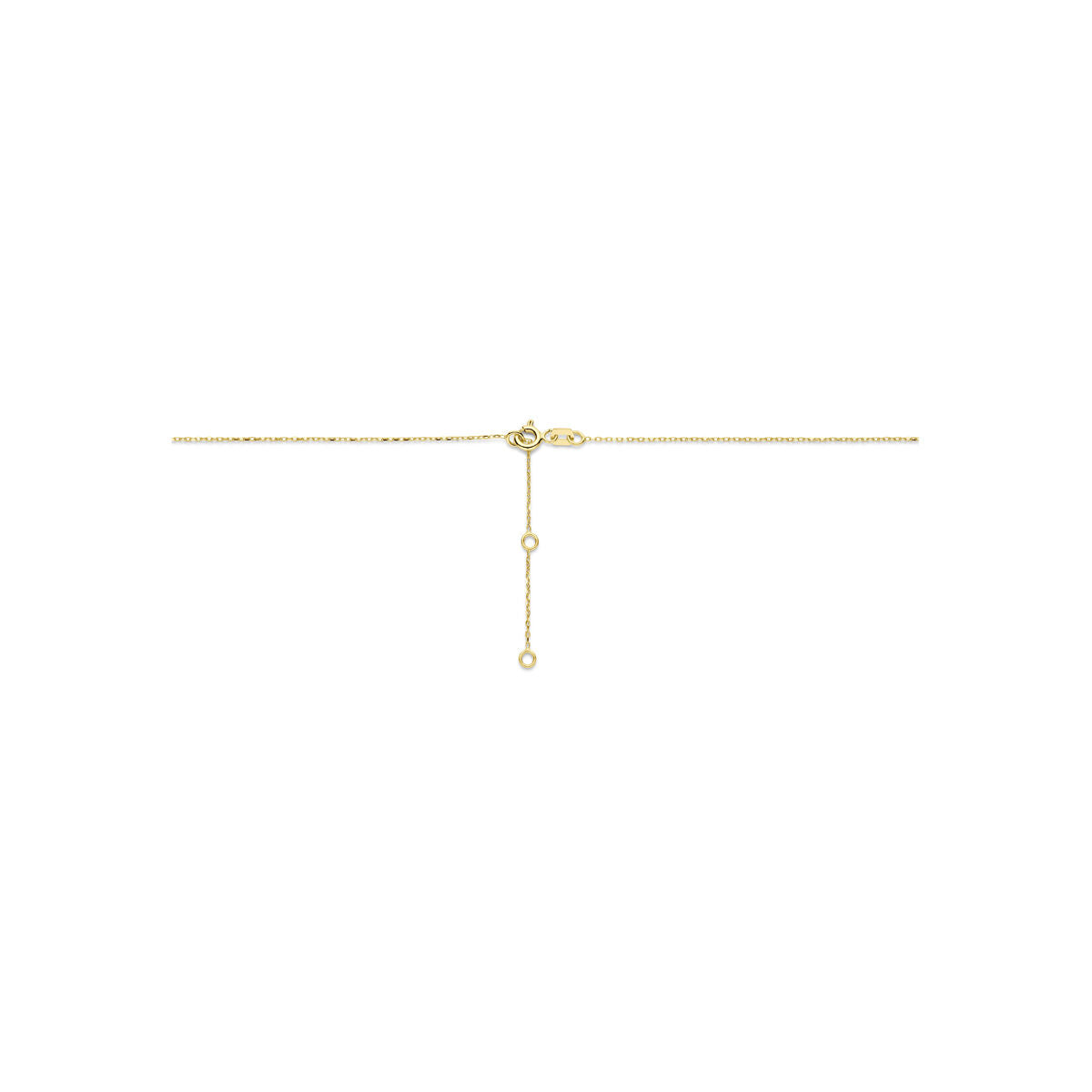Fantasy Collection Collier zirkonia en parel 41 - 43 - 45 cm 14K geelgoud