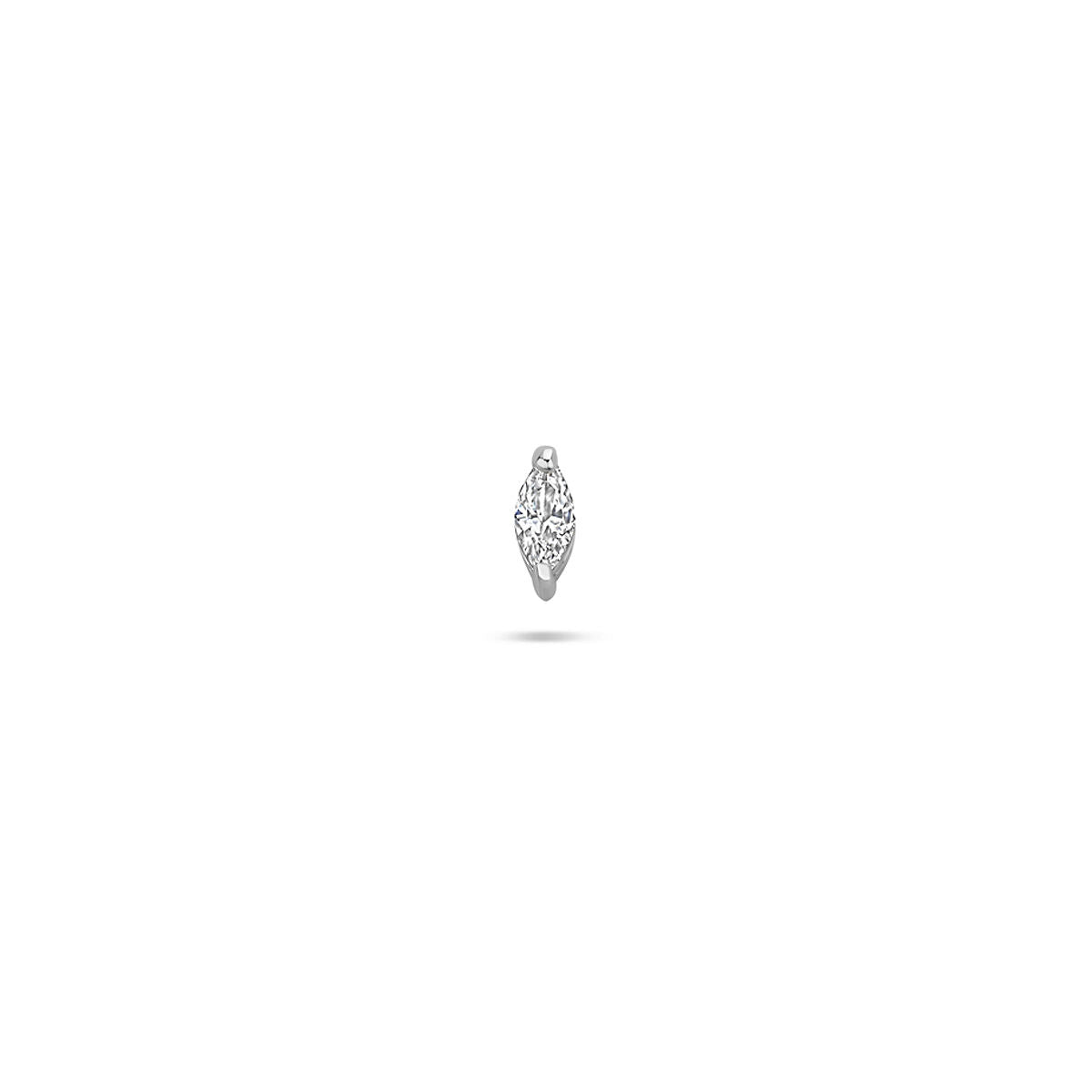 Fantasy Collection Flat back piercing zirkonia 5 mm zilver