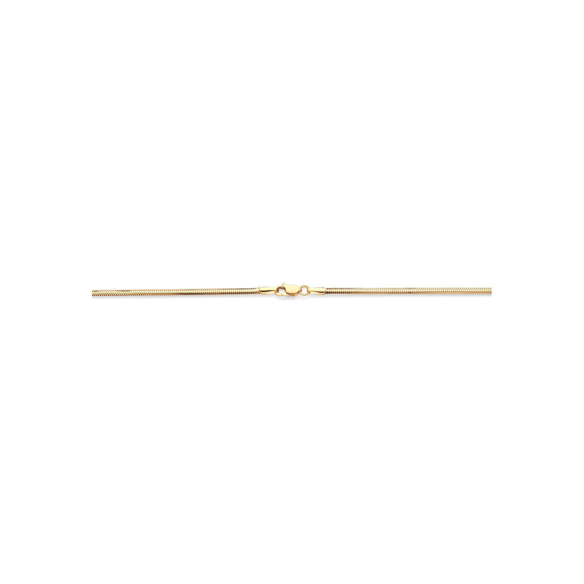 Collier slang plat (bol) 2,2 mm 14K geelgoud 42 cm