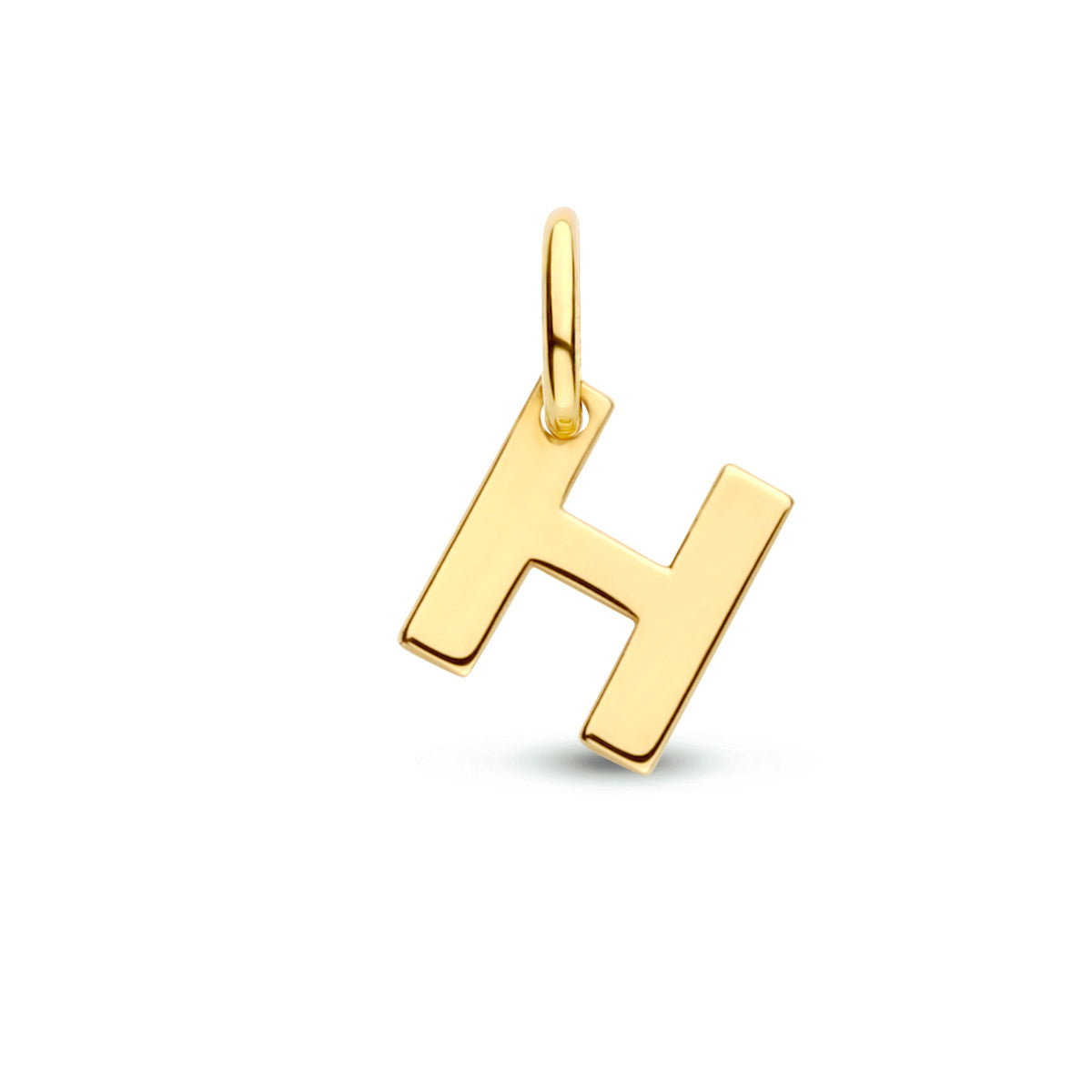 Hanger letter H 9K geelgoud #Letter_H