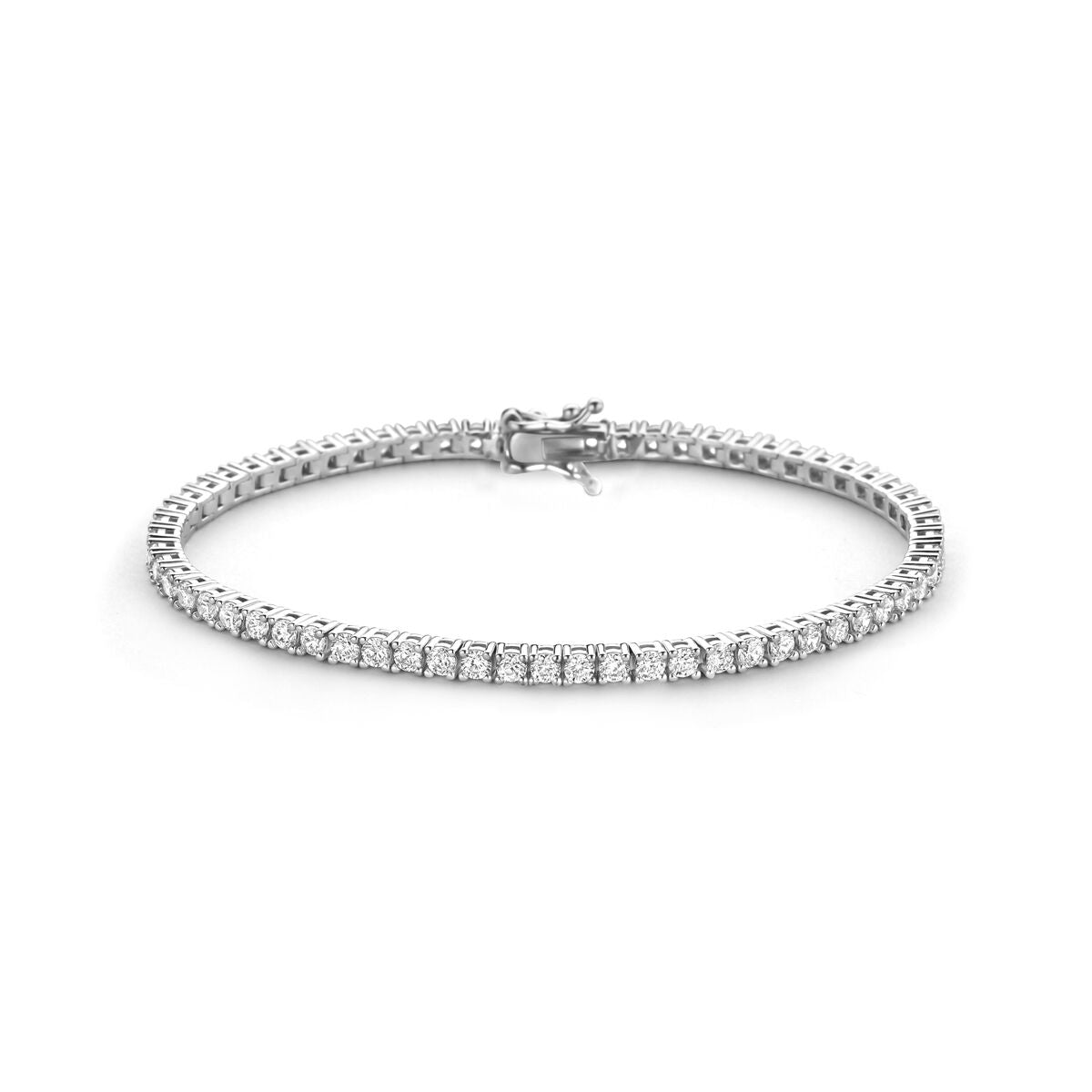 Tennisarmband zirkonia 3,0 mm zilver gerhodineerd
