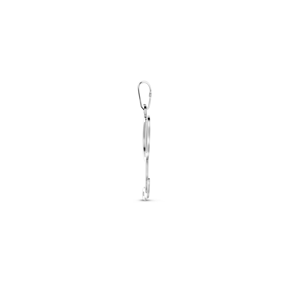 Hanger sierletter L 20 mm zilver #Letter_L