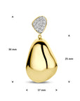14K geelgouden hanger diamant 0.20ct h si 34 mm - 4034499 - PansiteNederland.nl