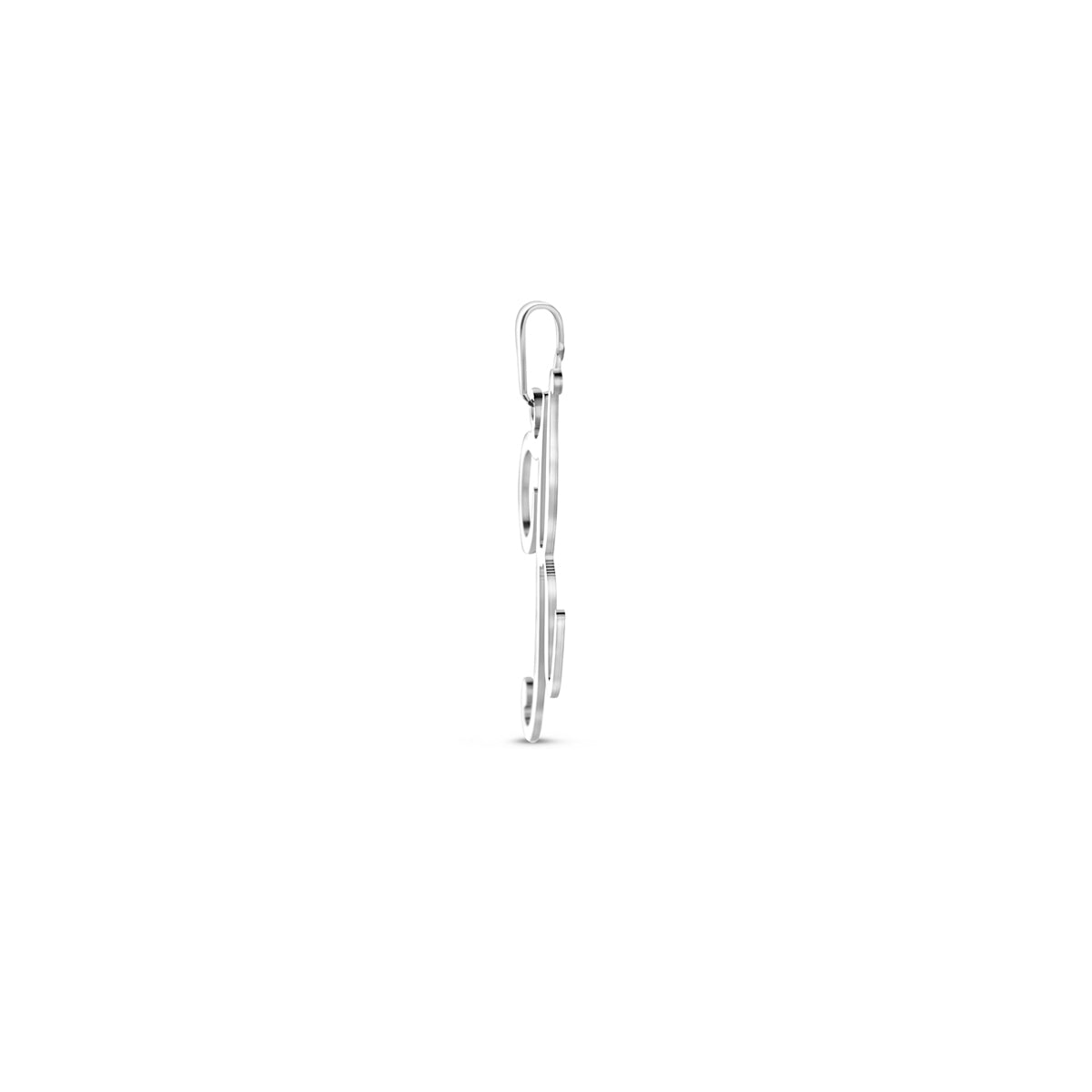 Hanger sierletter K 22 mm zilver #Letter_K