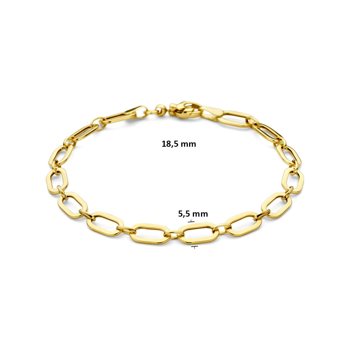 Fantasy Collection 9K armband 5,5 mm 18,5 cm 9K geelgoud