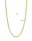 14K geelgoud collier fantasie schakel 4,5 mm 45 cm 4028327 - PansiteNederland.nl