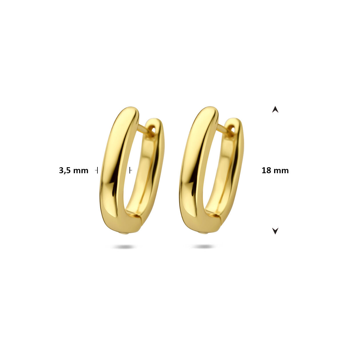Fantasy Collection Oorbellen 18 mm 1 micron zilver verguld