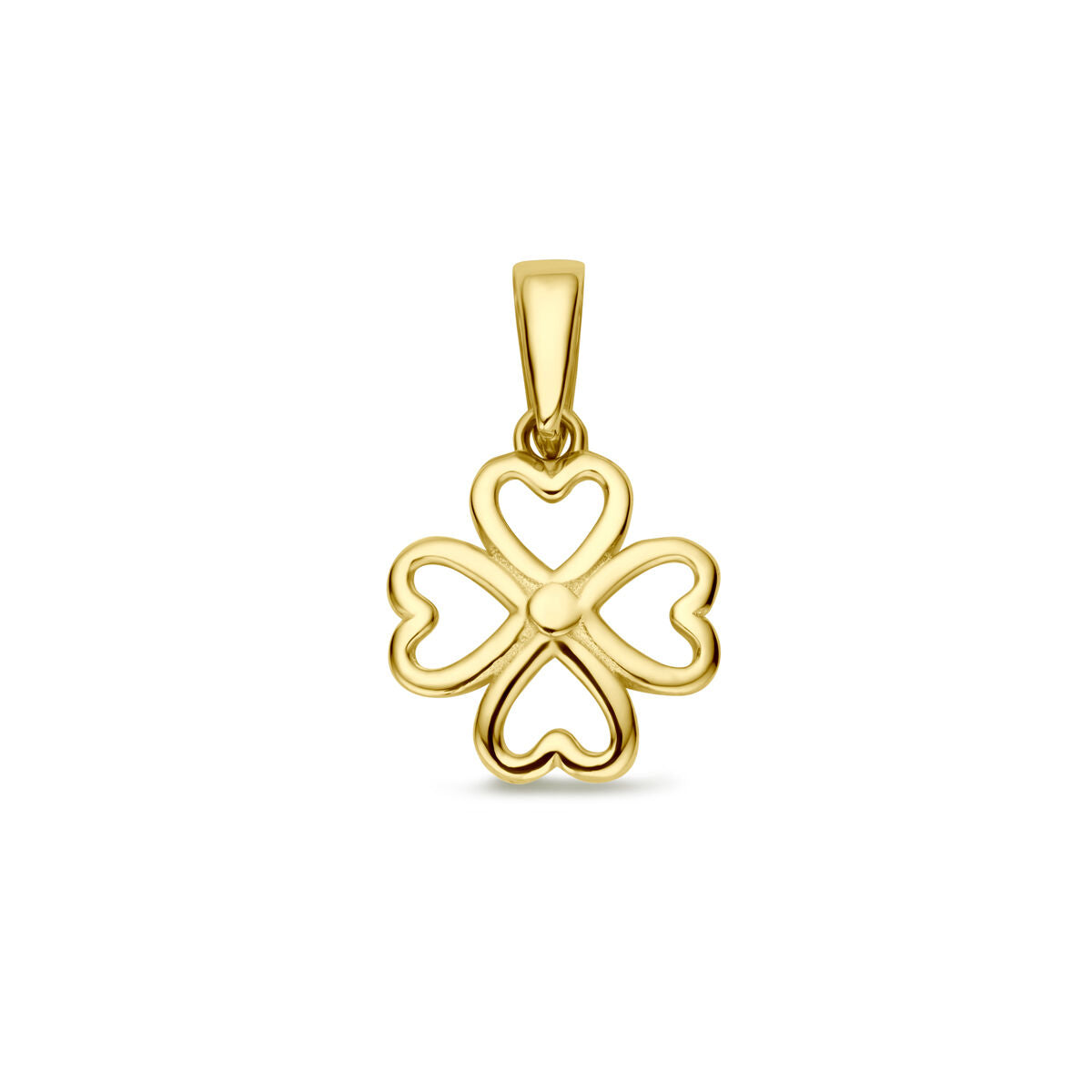 Fantasy Collection Hanger klavertje 9,5 mm 14K geelgoud