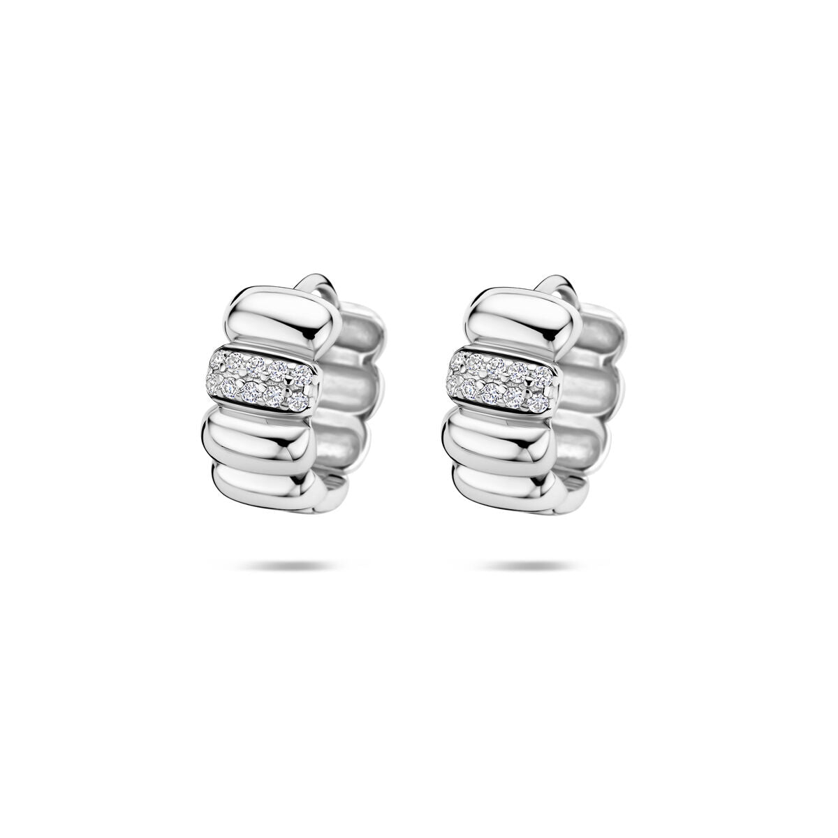 Fantasy Collection Oorbellen zirkonia 13,5 mm zilver