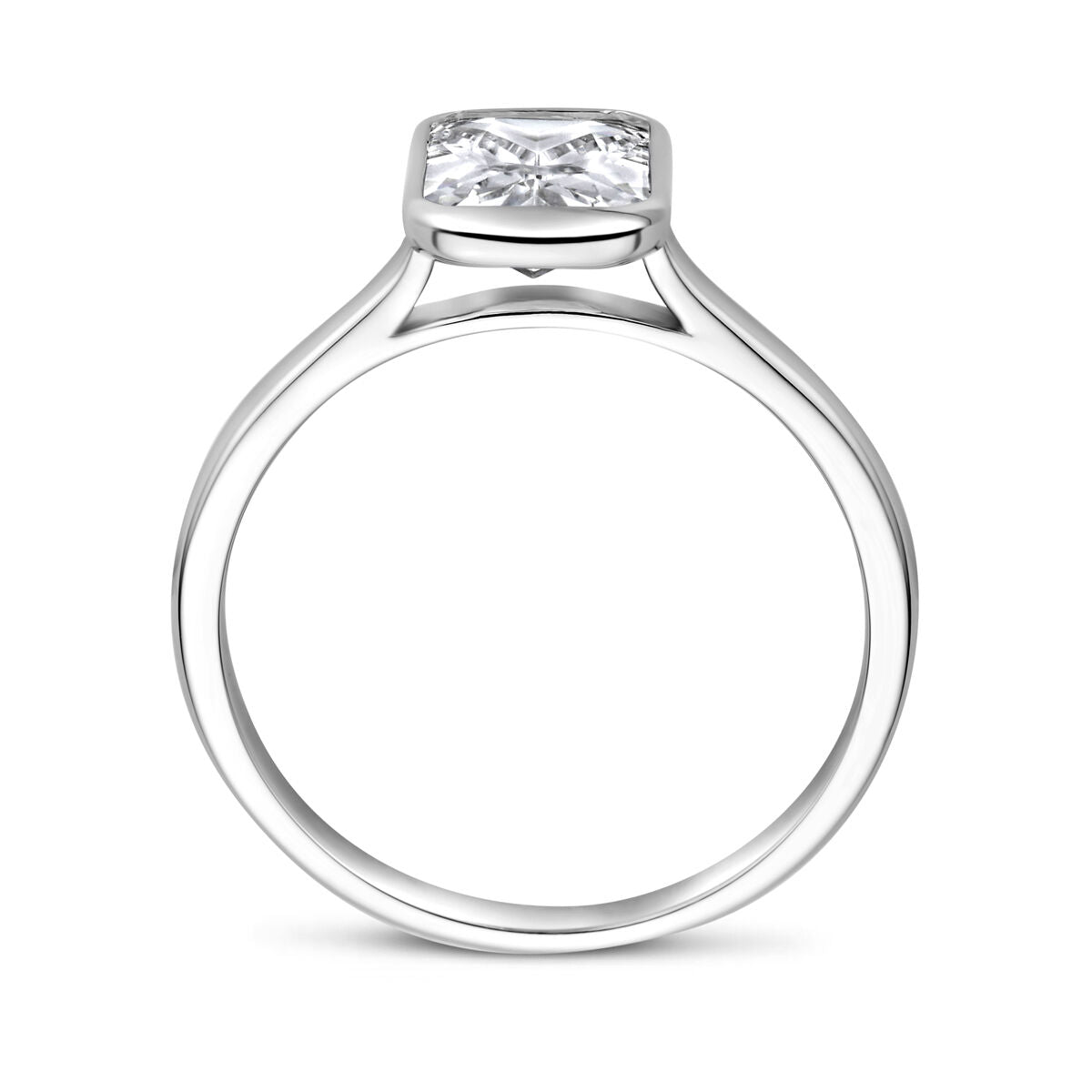 Ring zirkonia zilver gerhodineerd