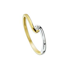 Fantasy Collection 14K Bicolor Gouden Ring met Zirkonia 4205598