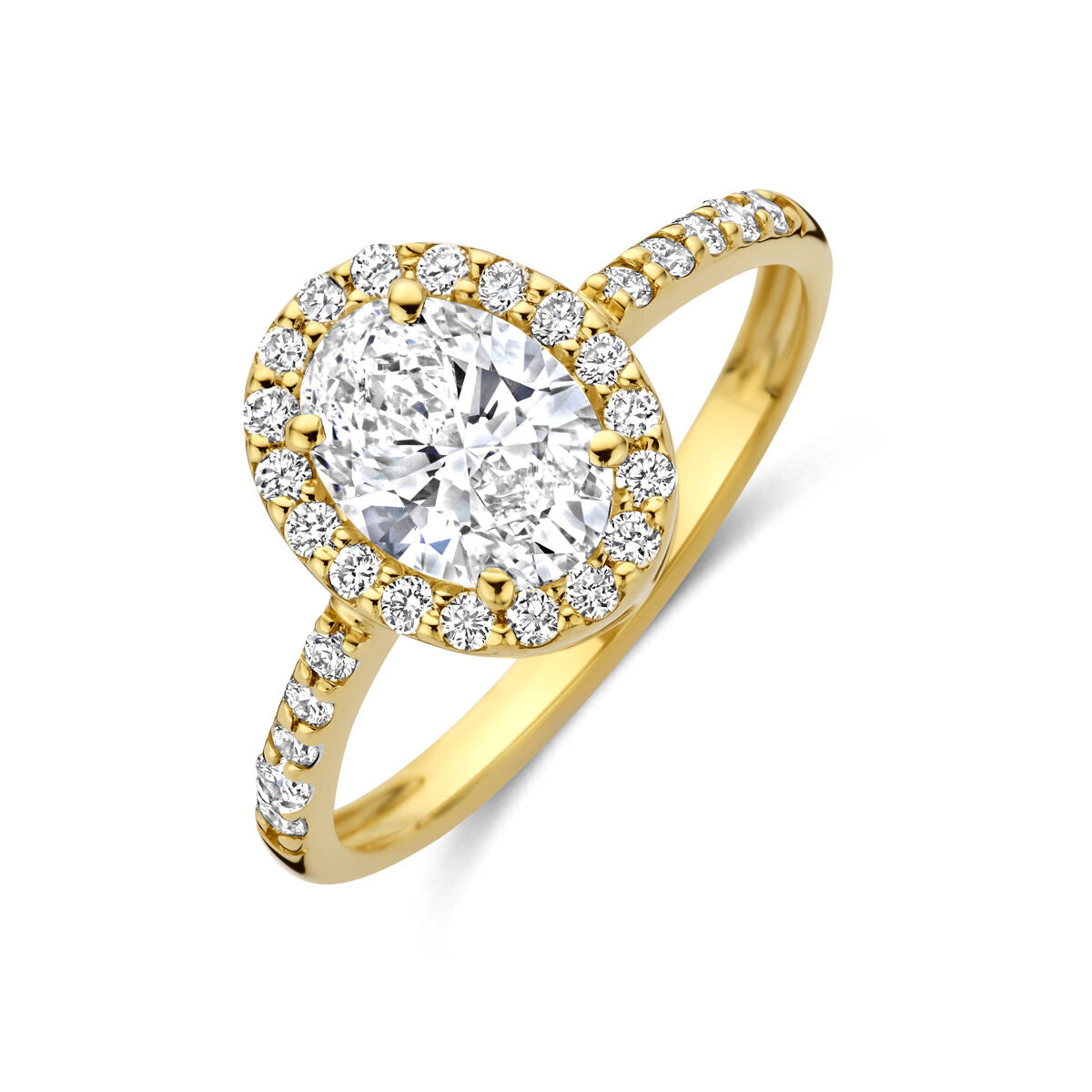 Fantasy Collection Ring lab grown diamant 1.40ct g vs 14K geelgoud