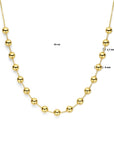 14K geelgoud collier bolletjes 8 mm 45 cm 4031350 - PansiteNederland.nl