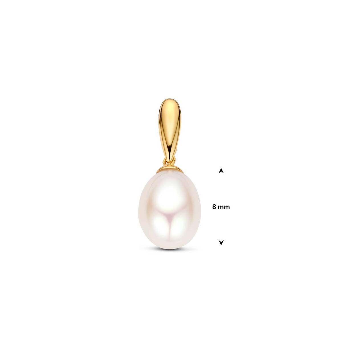 Hanger parel 9K geelgoud 8 mm