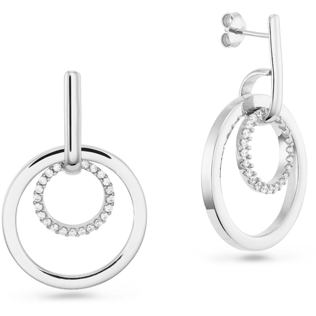 Fantasy Collection Hangende oorbellen zirkonia zilver oorhangers
