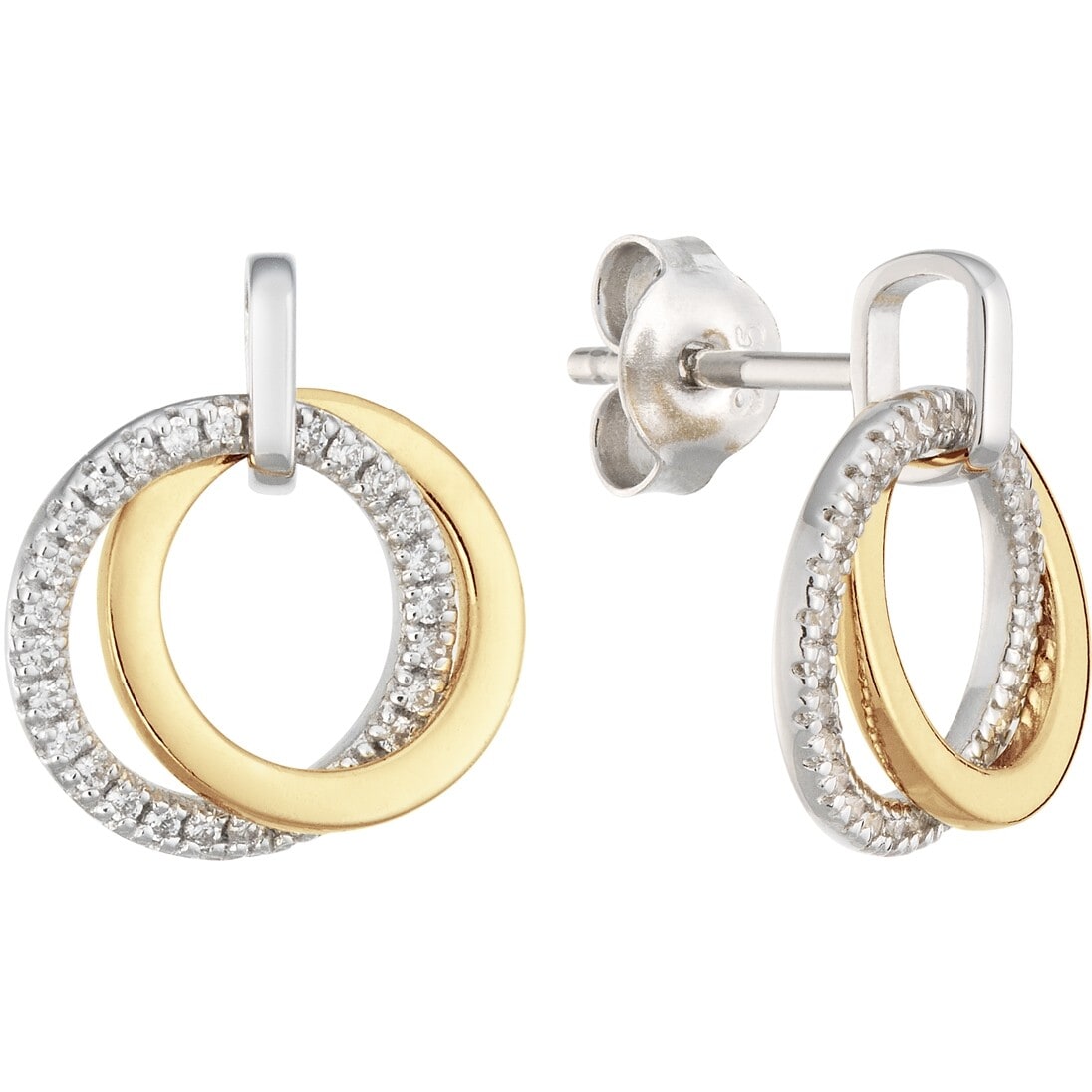 Fantasy Collection Oorbellen zirkonia zilver