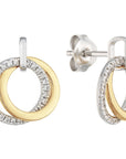 Zilveren vergulde oorknoppen met zirkonia - 106.0807.00 - PansiteNederland.nl