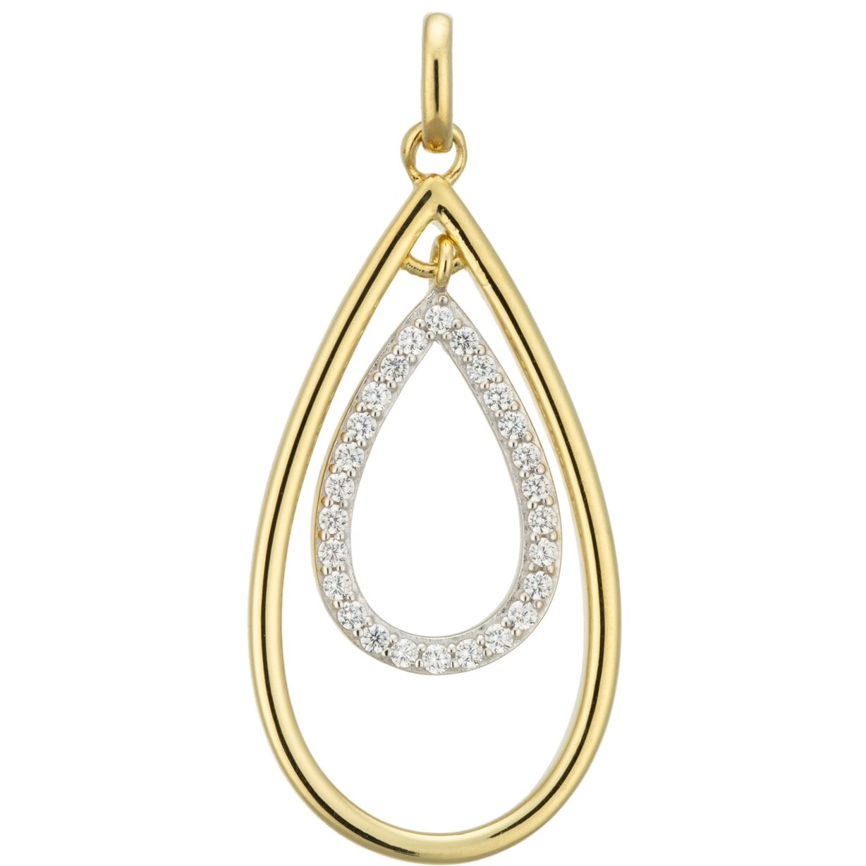 Fantasy Collection Hanger zirkonia zilver verguld