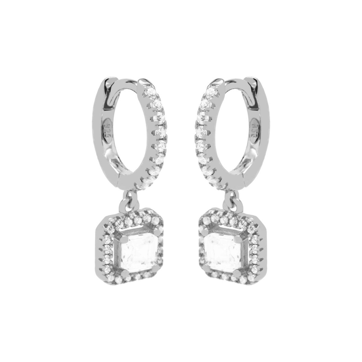 Karma Hinged Hoops Zirconia Vintage H176S oorbellen