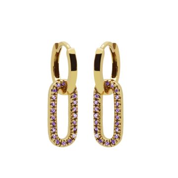 Karma Hinged Hoops Summer Sieraad Goud oorbellen