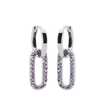Karma Plain Hinged Hoops Summer Fling LAVENDER H187S_L oorbellen